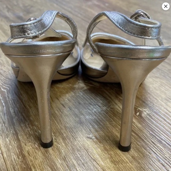 Jimmy Choo Rose Gold and Clear Sling Back Heel - Picture 5 of 7